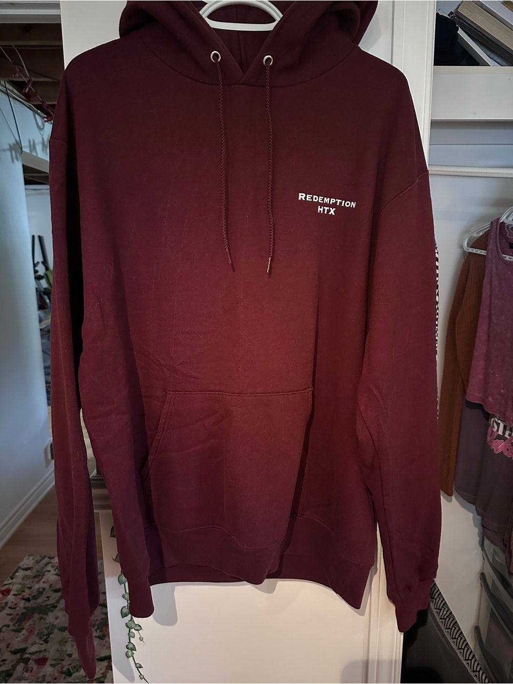 Men's Burgundy Hoodie